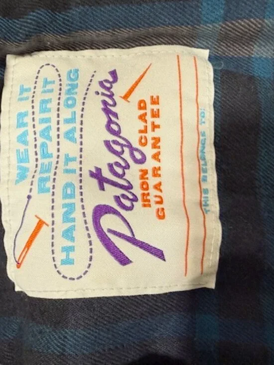 Women's Patagonia Corduroy Cord Fjord Puffer Jacket - Blue - Picture 3 of 4